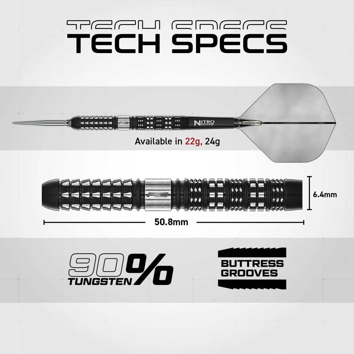 Red Dragon - Recon Parallel - 90% Tungsten Darts (SP)