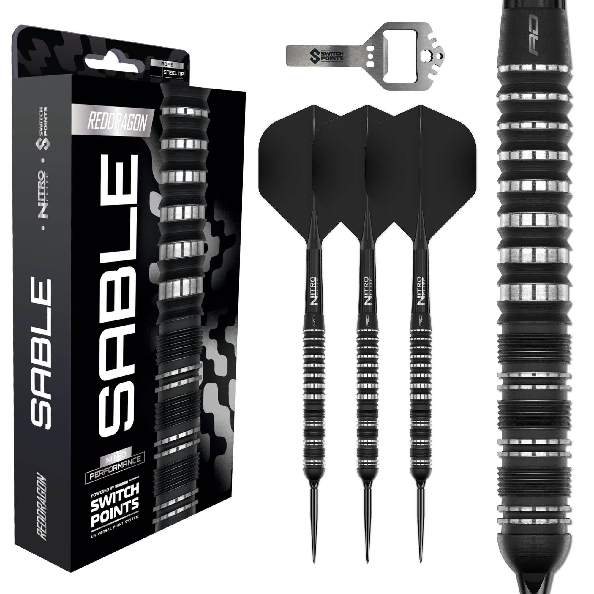Red Dragon - Sable 01 Parallel - 90% Tungsten Darts (SP) – ArrowHeadz