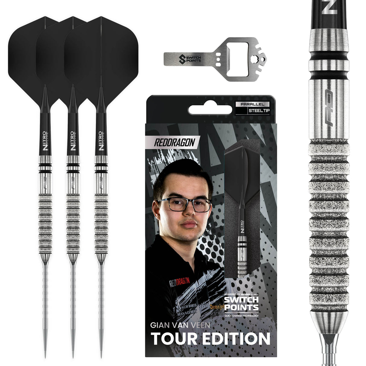 Red Dragon - Gian Van Veen Tour Edition - 90% Tungsten Darts (SP)
