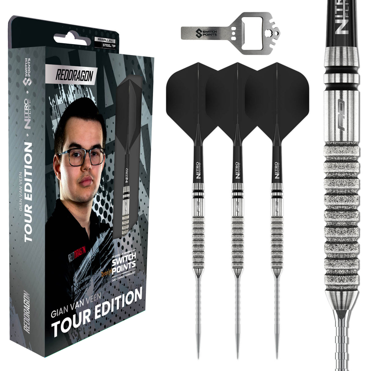 Red Dragon - Gian Van Veen Tour Edition - 90% Tungsten Darts (SP)