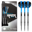 Harrows Razr Bulbous 90% tungsten steel tip darts – official Harrows product shot of the front-loaded sawtooth grip set