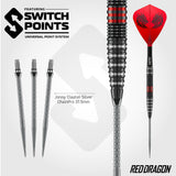 Jonny Clayton 37.5mm silver ChainPro Switch Points supplied with the RD-Pro darts