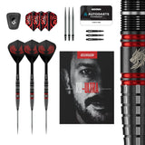 Red Dragon Jonny Clayton RD-Ultra 90% tungsten darts with Nitro Flite Kite flights, standard flights, shafts, two Switch Point sets and presentation box
