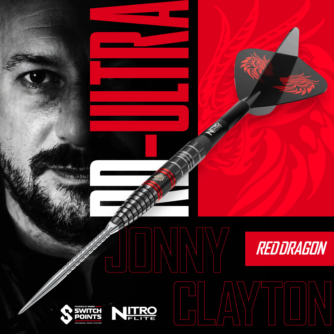 Jonny Clayton RD-Ultra player panel showing the Ferret with the RD-Ultra dart