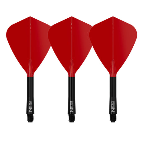 Set of three Red Dragon Nitro Flite Kite integrated flights and shafts