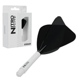 Red Dragon Nitro Flite Kite medium with white stem and black flight, with retail packaging