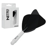 Red Dragon Nitro Flite Kite short with white stem and black flight, with retail packaging