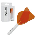 Red Dragon Nitro Flite Kite medium with white stem and orange flight, with retail packaging
