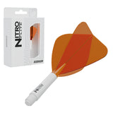 Red Dragon Nitro Flite Kite short with white stem and orange flight, with retail packaging