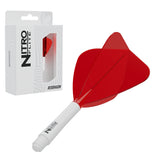 Red Dragon Nitro Flite Kite medium with white stem and red flight, with retail packaging