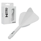 Red Dragon Nitro Flite Kite intermediate with white stem and white flight, with retail packaging
