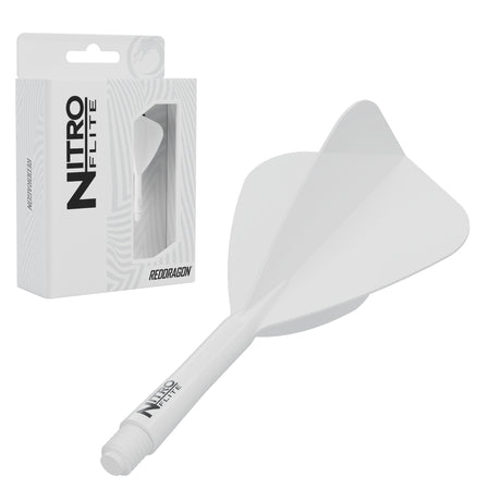 Red Dragon Nitro Flite Kite medium with white stem and white flight, with retail packaging