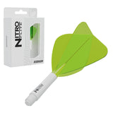 Red Dragon Nitro Flite Kite short with white stem and yellow flight, with retail packaging