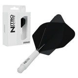 Red Dragon Nitro Flite No.6 short with white stem and black flight, with retail packaging