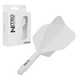Red Dragon Nitro Flite No.6 medium with white stem and white flight, with retail packaging