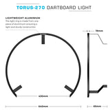 Mission Torus 270 - Dartboard Lighting - Bright White Light (5 Colours)