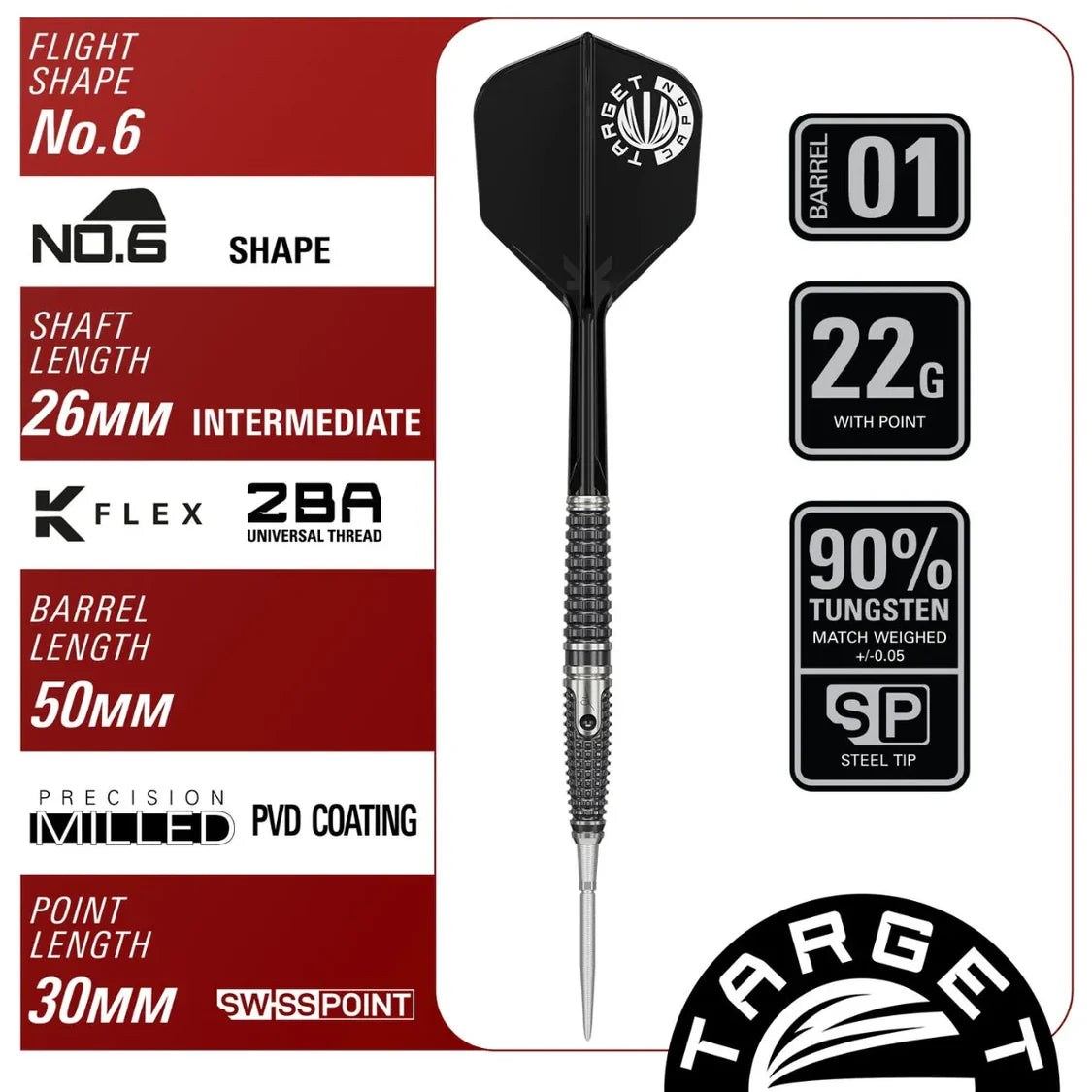 Target Japan - Paul Lim G9 - 90% Tungsten Darts (SP)