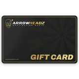 ArrowHeadz darts gift card in black and gold, digital gift voucher
