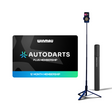 Autodarts Plus 12 month membership card with the Autodarts Lens device stand tripod and carry case