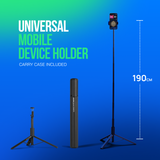 Autodarts universal mobile device holder extending to 190cm, carry case included
