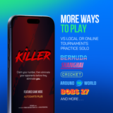 Autodarts game modes including Killer, Bermuda, Shanghai, Cricket, Around the World and Bob's 27