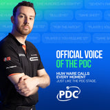 Huw Ware, official voice of the PDC, included as the premium caller with Autodarts Plus