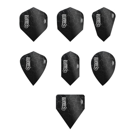 Bull's NL Shape Test Kit - all seven Shape 100 flight shapes in black