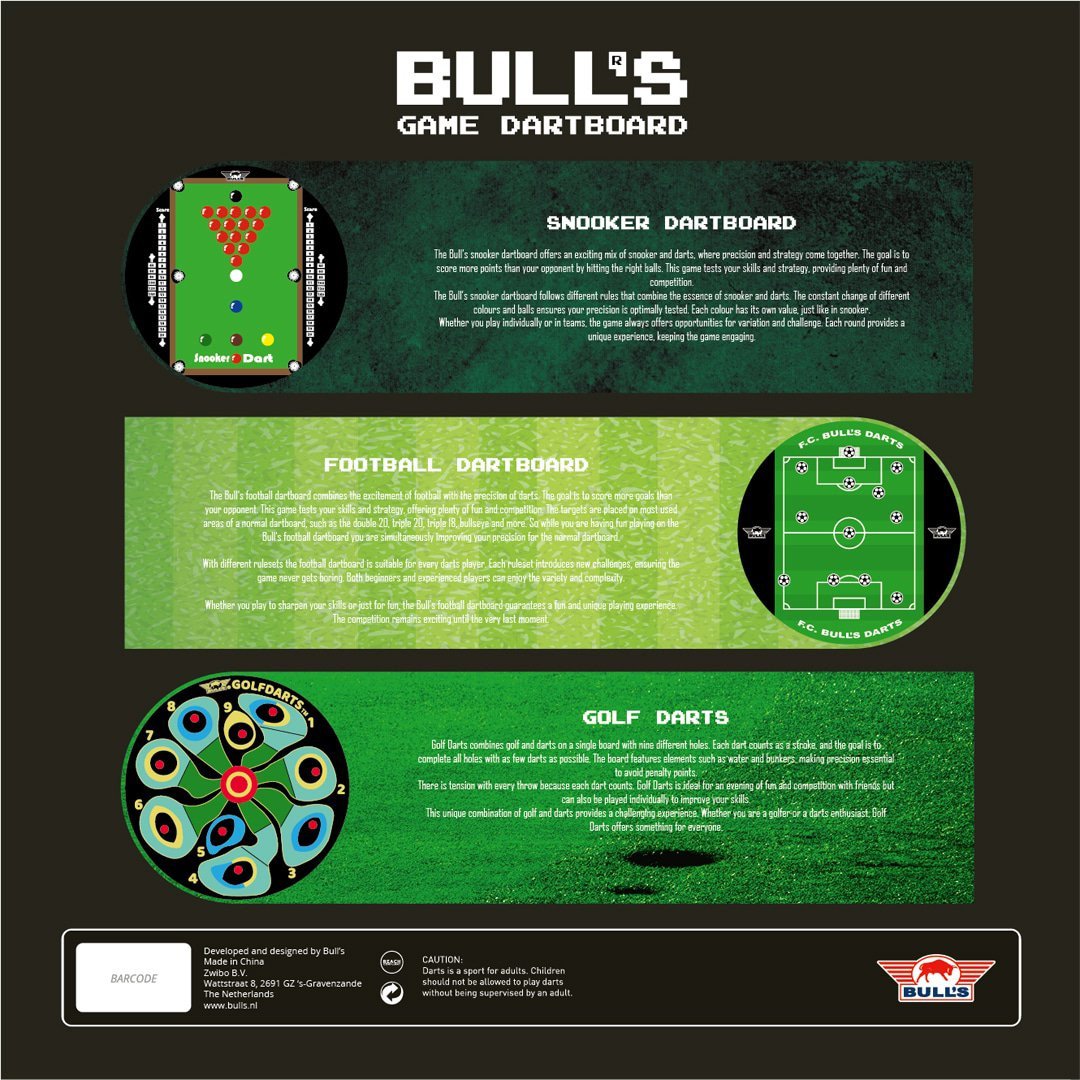 Bull's NL - Game Board Snooker Dartboard