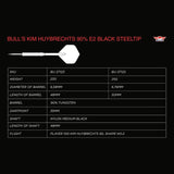 Bull's NL - Kim Huybrechts E2 Full Black - 90% Tungsten Darts