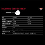 Bull's NL - Smoke Green Jade - 90% Tungsten Darts