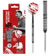 Krzysztof Ratajski G2 Black tungsten darts full view with precision grip, signature flights, and retail packaging