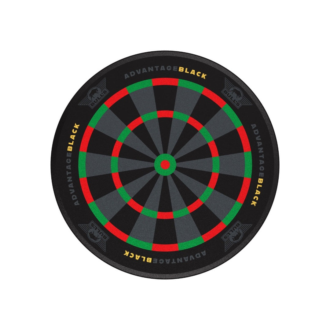 Bull's NL Advantage Black Dart Dock - top down view of the miniature sisal dartboard face