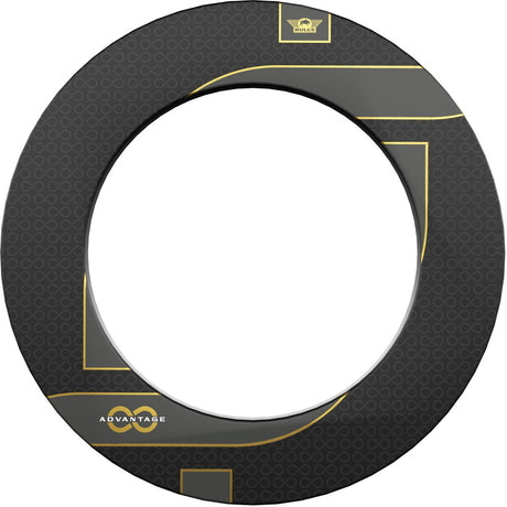 Bull's NL Advantage 8 dartboard surround in black, grey and gold