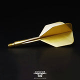 Condor Axe Metallic Integrated Flight & Shaft No.6 - gold flight on a dart