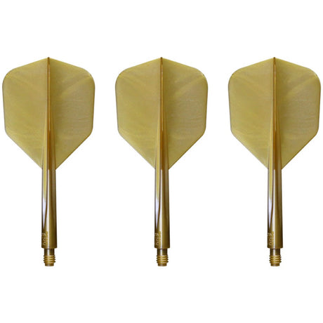 Condor Axe Metallic Integrated Flight & Shaft No.6 - gold, set of three