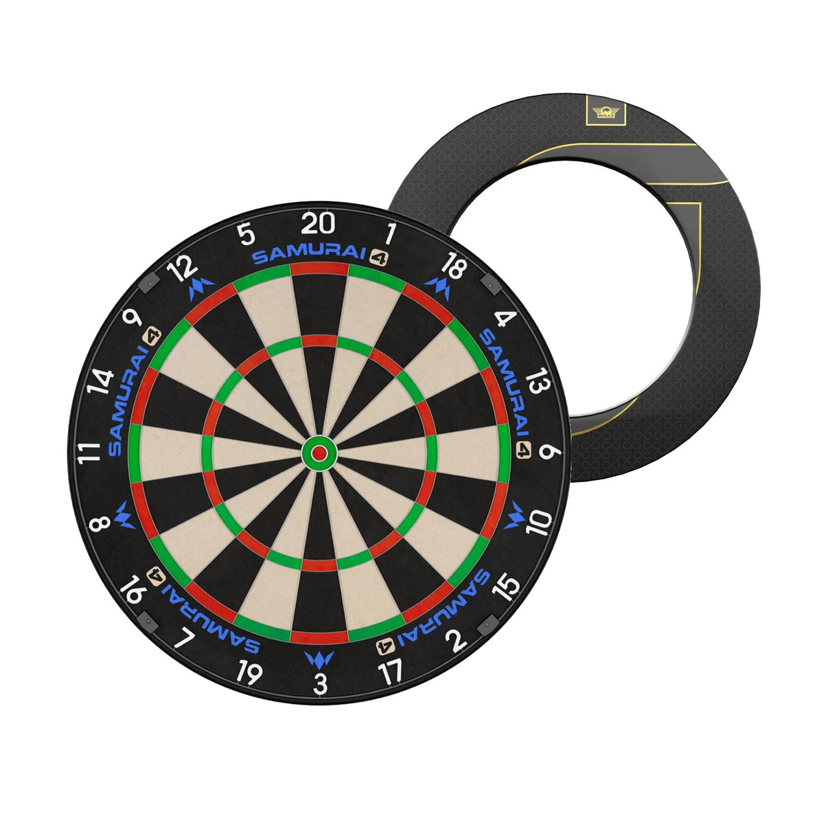 Complete Darts Setup Bundle - Samurai 4 White + Advantage 8 Surround