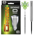 Orion Smooth 90% tungsten darts set in retail box with two darts displayed, featuring sleek smooth barrels and green geometric flights.