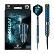 90% tungsten darts in retail packaging with close-up of radial cut grip, steel tip, and assembled dart featuring textured barrel