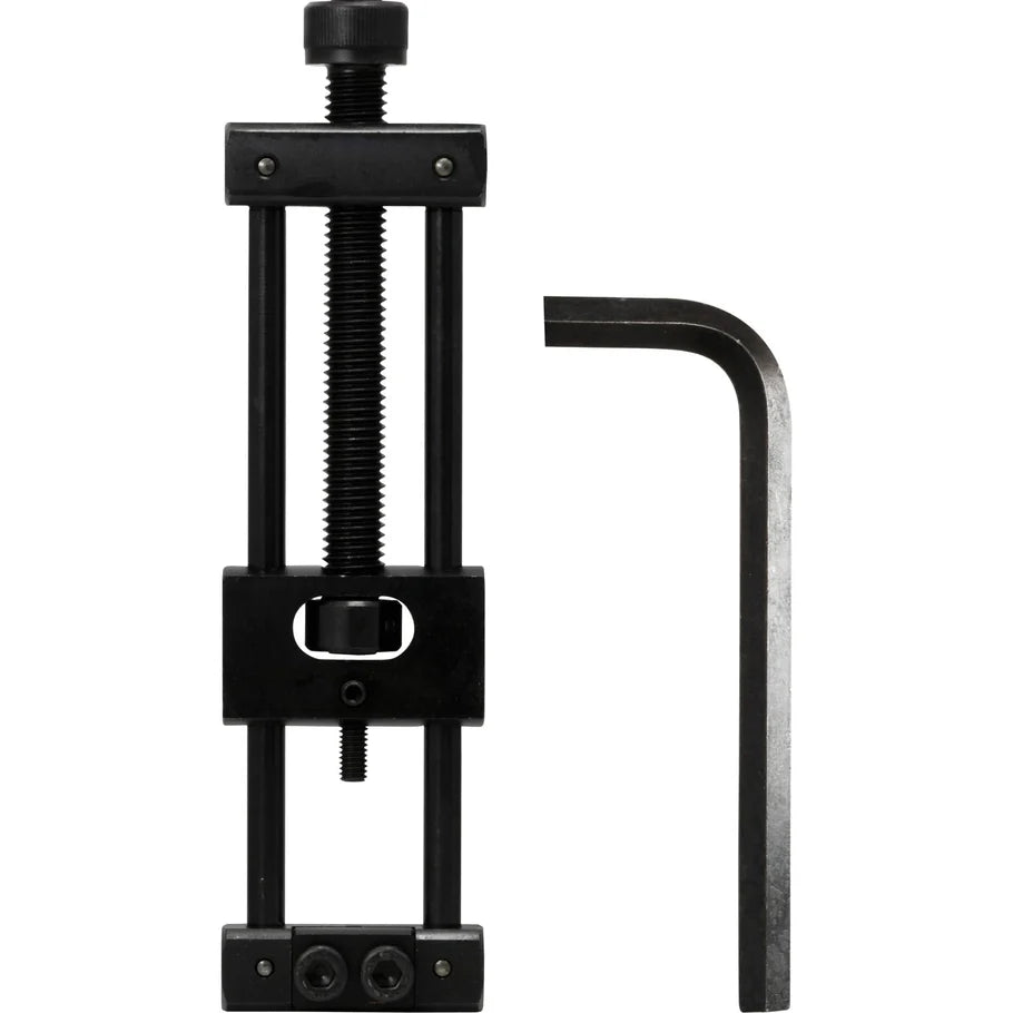 Handheld steel tip dart repointing tool and hex key, full product view on white background for dart equipment maintenance