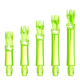 L-Style L-System spare shafts in Neon Yellow shown across the length range
