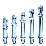 L-Style L-System spare shafts in Clear Blue shown across the length range