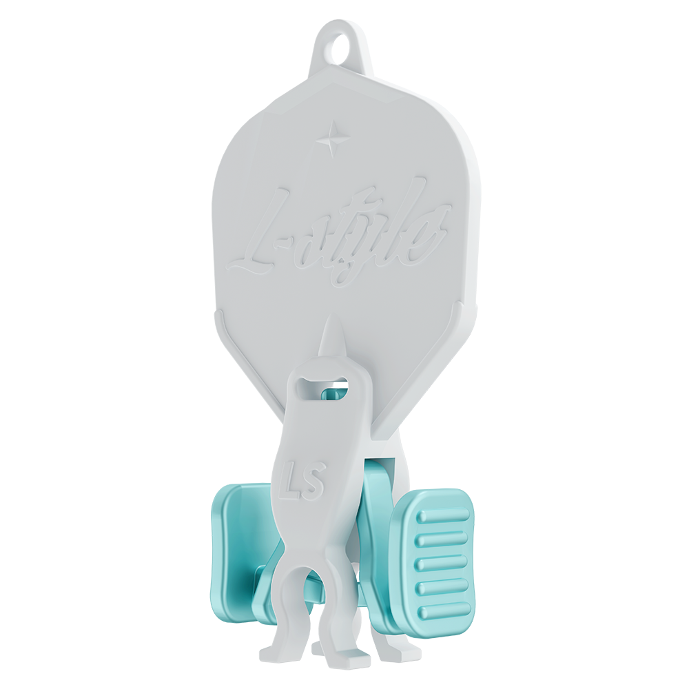L-Style L-System Key-2 removal tool – three-quarter view with keychain