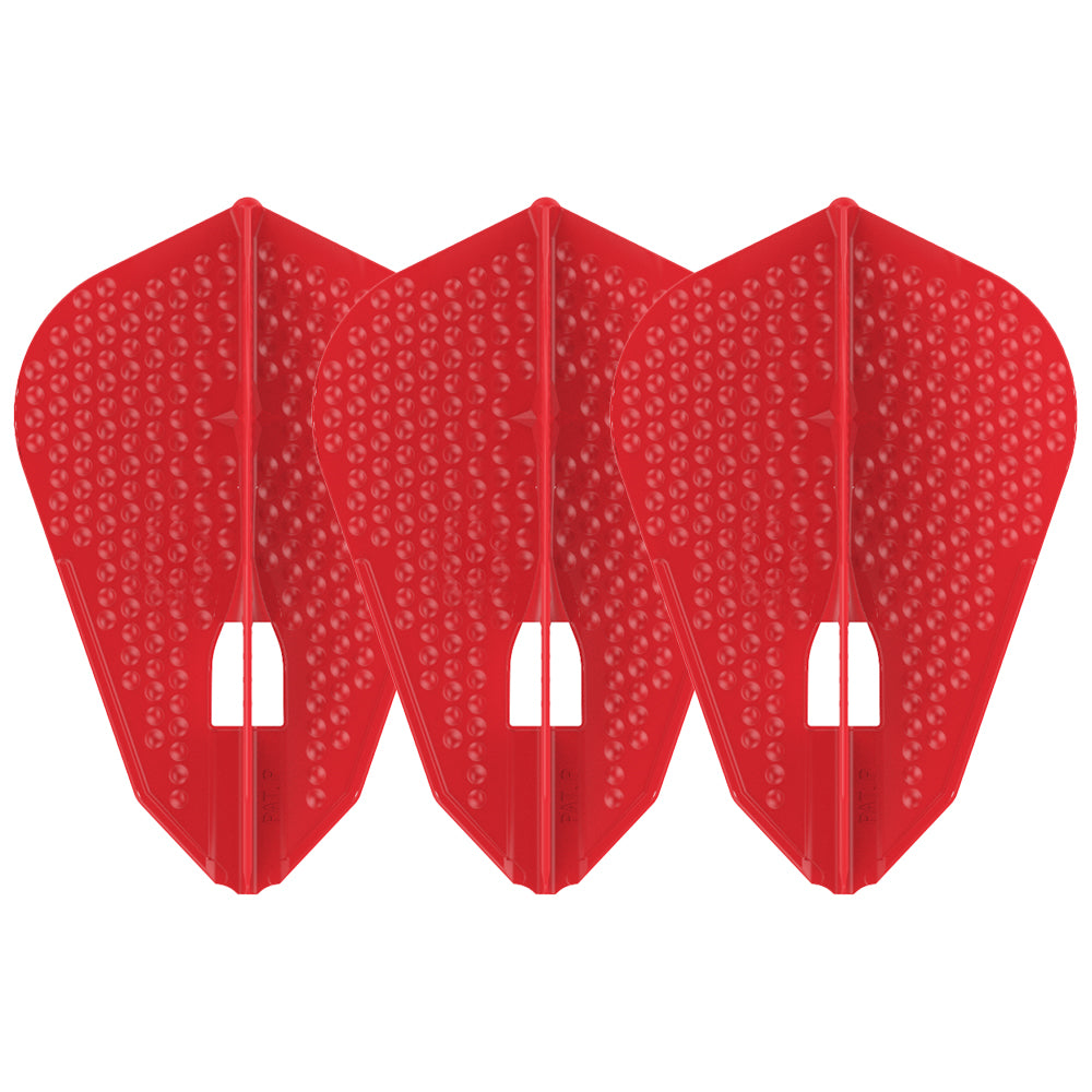 L-Style L9 Pro Dimple Flights - Red, set of three