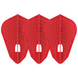L-Style L9 Pro Dimple Flights - Red, set of three