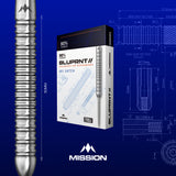 Mission BLUPRNT SKTCH 90% tungsten darts - packaging artwork