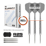 Mission BLUPRNT SHAPD 90% tungsten darts - set with packaging, barrels, points and grip rating