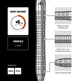 Mission BLUPRNT REFND 90% tungsten darts - grip rating and barrel profile