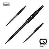 Harrows Apex Spire Elite Series Quick Points in black, 40mm, set of three