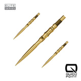Harrows Axis Elite Series Quick Points in gold, 30mm, set of three