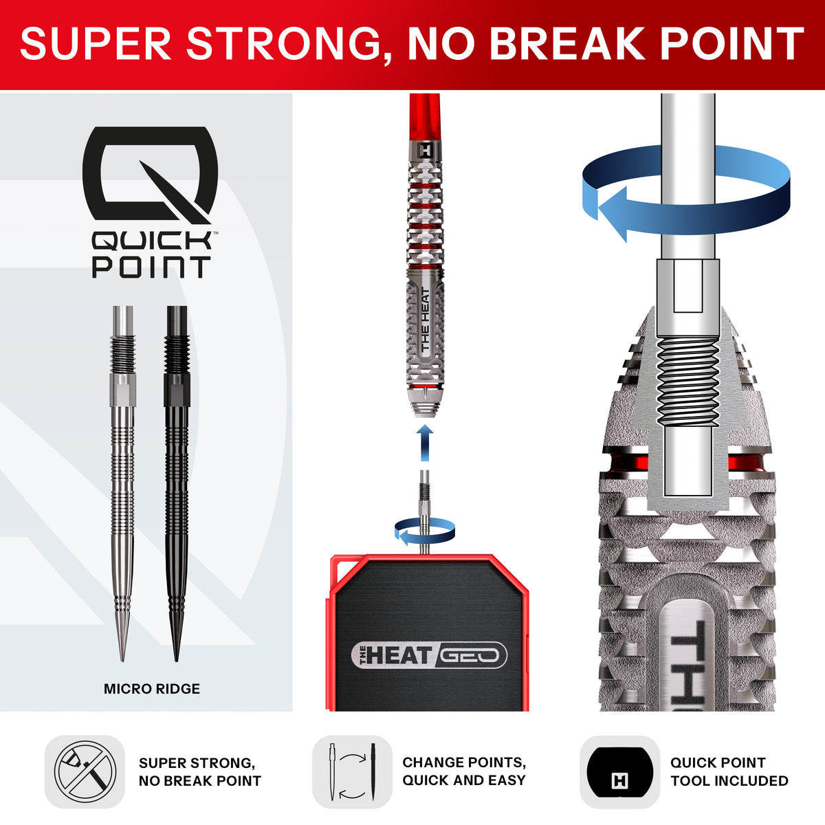 Harrows Quick Point system on the Damon Heta Geo with no break point Micro Ridge points and point tool